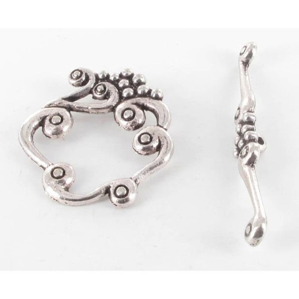 Bucolisk togglelåss 25mm Silvrig Silver