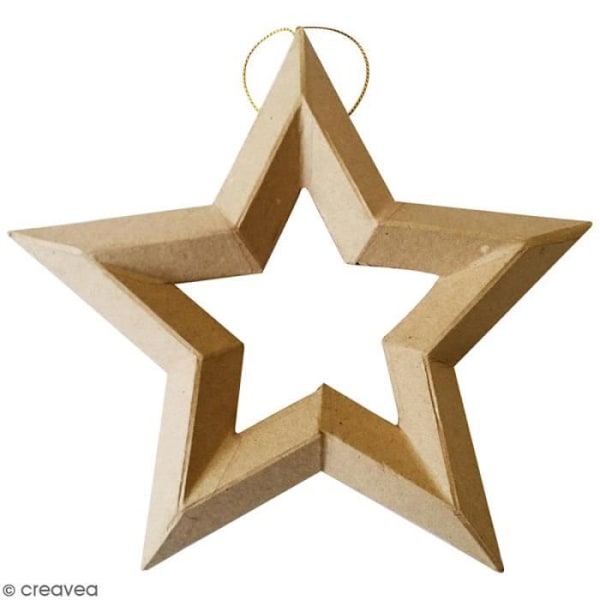 Pappersmaskestjärna - Ej specificerat - 19,5 cm - Brun - Dekorativ - För barn