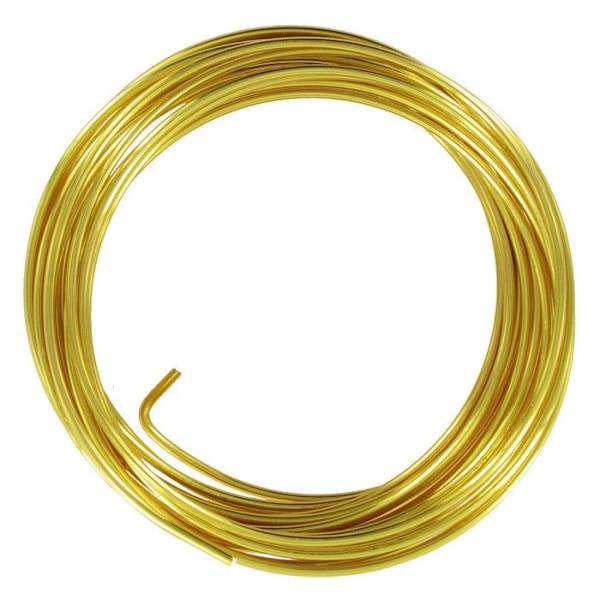 Aluminiumtråd Ø 2 mm x 2 meter Guld Guld