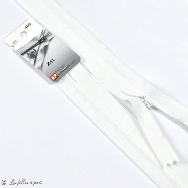 Fjordsliding - ECLAIR - Osynlig - Oeko-Tex - 22 cm - Vit Vit