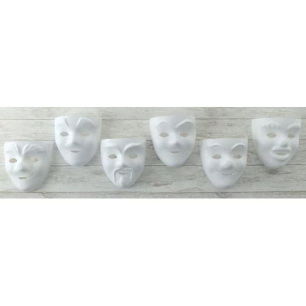 Graine Créative - Teatermasker för barn 6 stycken Vit
