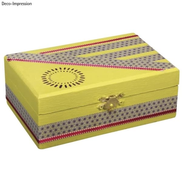 Trälåda - RAYHER - Rektangulär - 15 x 10 x 5.5 cm - Färg beige