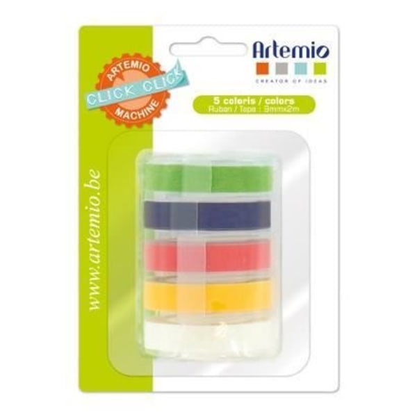ARTEMIO Refill Labeller 5 Tapes Klicka på Click2 Flerfärgade