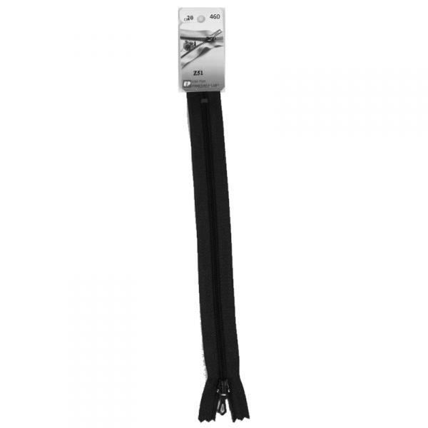 Ej separerbar plastdragkedja, fin (Z51) - 35 cm 460 Svart