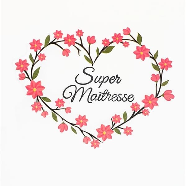 MégaCréa DIY - Textilöverföring Super Maitresse 17 x 17 cm