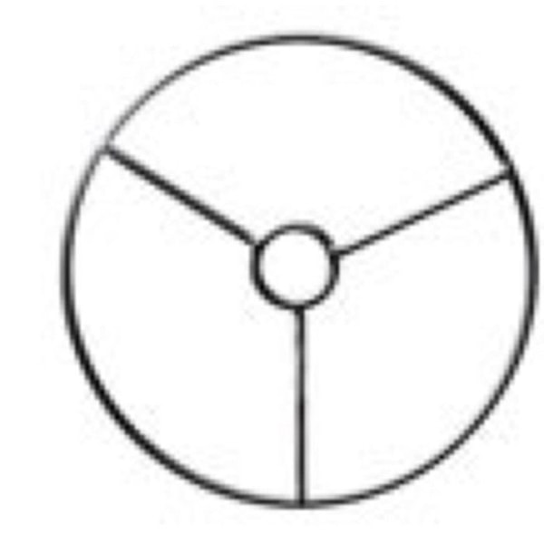 Armatur skärm cirkel med ring Ø 10 cm Vit