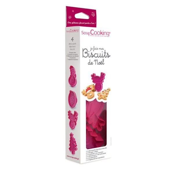 Cookie cutters set - SCRAPCOOKING - 2031 - 4 former - Plast - Ej diskmaskinssäker