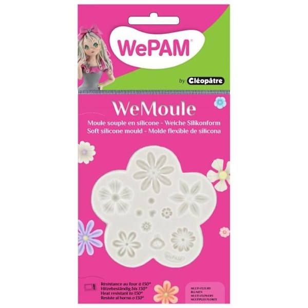 Silikonform - WeMoule - Blommor - Lätt att ta ur - Idealisk för kallporcelain - Unisex