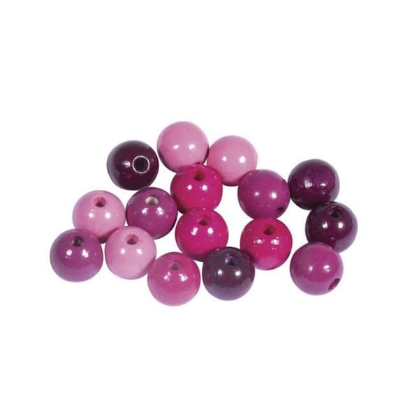 Polerade trähalsband 10mm Bärtoner 52 stycken Tons bär