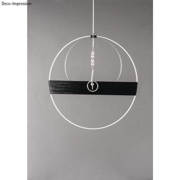 Metalringar, vit lack, 40 cm Vit