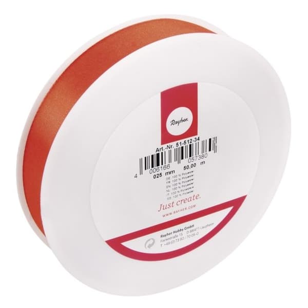 Rayher - Taffetaband Orange 25 mm Per meter