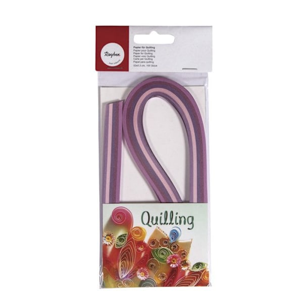 Pappersremsor för quilling lila 0,3x53cm 100p - Lila 0,3 x 53 cm