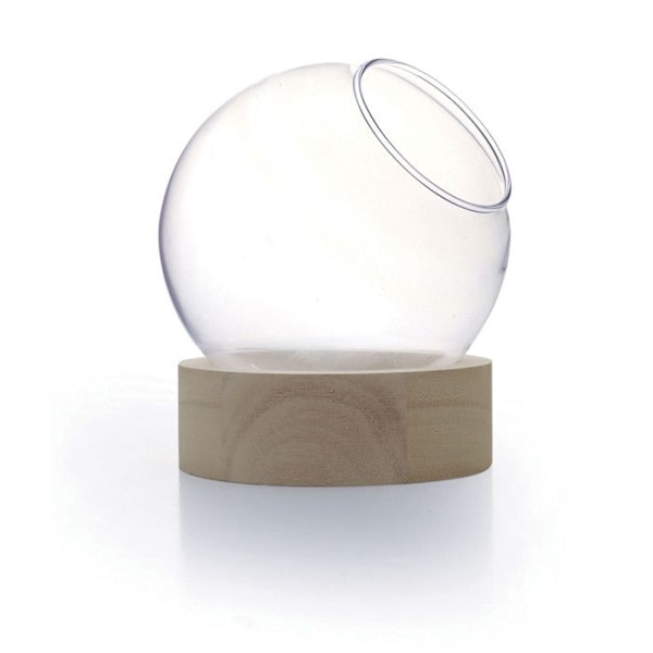 Globevas med träbas Ø10cm {Färg}