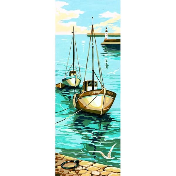 Gammal duk Hamnen 25x60cm