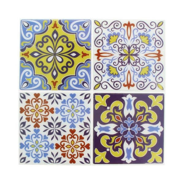 Dekorativt klistermärke mosaik 12,5cm cementplattor 3
