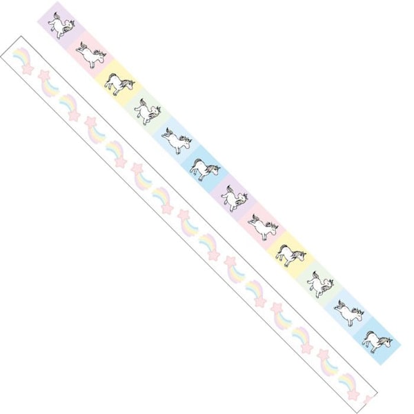 Maskeringstejp 1,5 cm Regnbåge 2 stycken Regnbåge