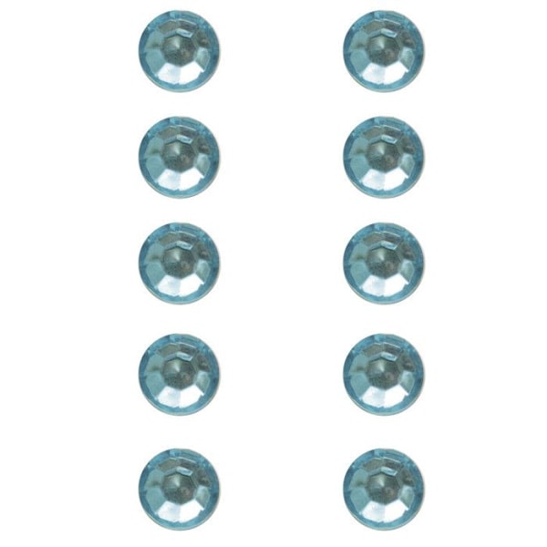Turkos självhäftande strass 5mm 80 st.