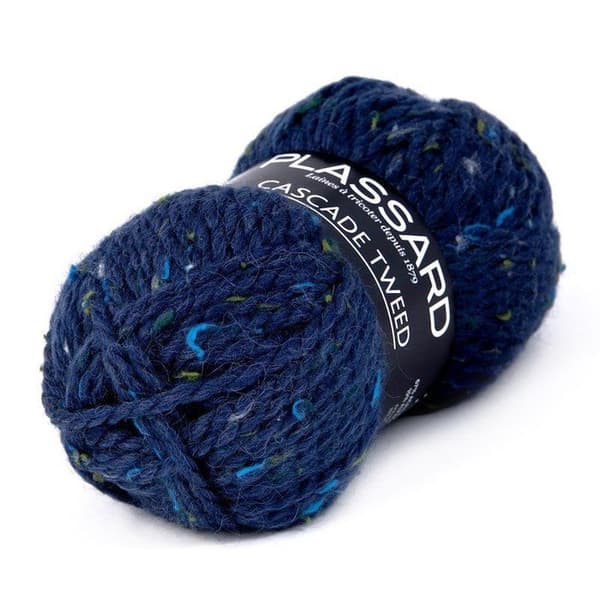 Plassard - Cascade Tweed 27 Blå garnboll 27 Blå
