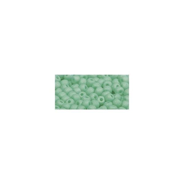 Rocaillespärlor - Glas - Mint - 4mm - 120 stycken - Matt effekt mintgrön