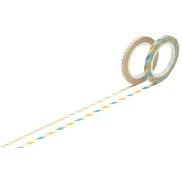 Tejpfäste - MT - 2 tejpar - Washi papper - Repositionerbart - 3 mm Slim A