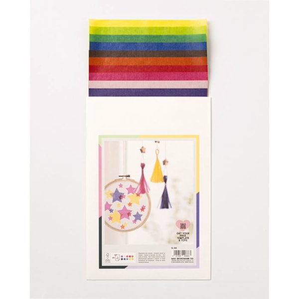 Transparent fönsterplast 10 färger 20x30cm Sortiment av 10 färger