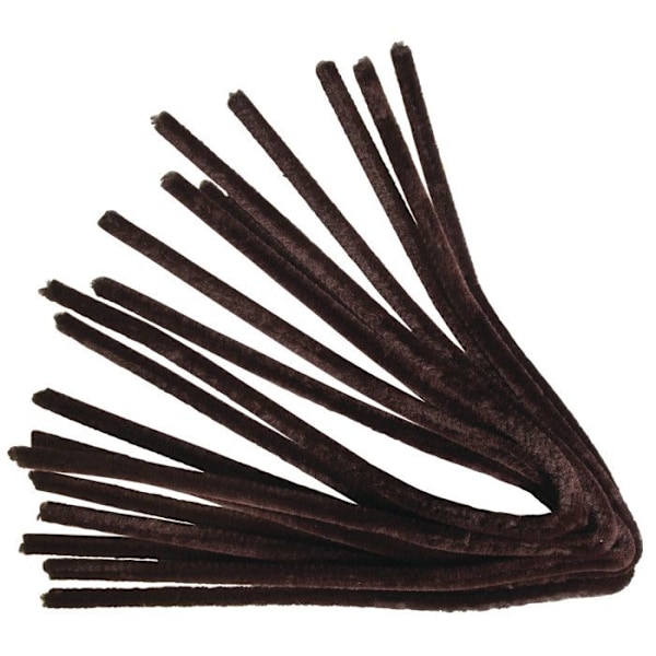 Mörkbrun chenille Ø 9 mm 50 cm 10 stycken