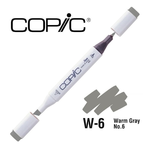 Copic Marker W6 Varmgrå Nr. 6 Grå