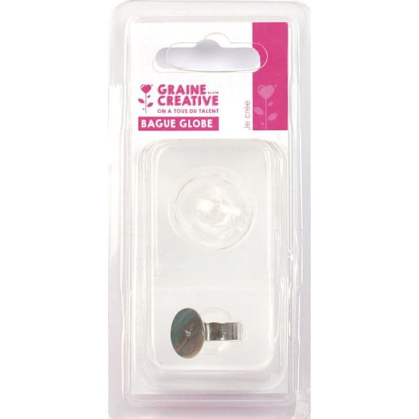 Glasglobering Halvglobe Silver