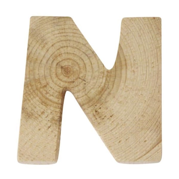 Träbokstäver, 5x1cm, "N"