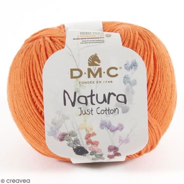 Stickgarn - DMC - Natura - 50 gr - 100% bomull - Eldorange N°105 Fire Orange