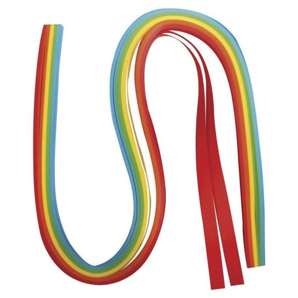 Papper för Quilling, 50x0,9cm, 80 g/m2, 100st, regnbåge