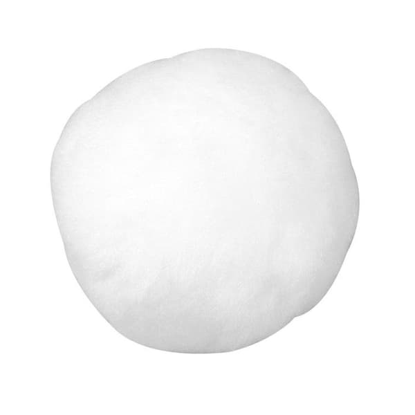 Pompoms, vita, 75 mm, 6 st