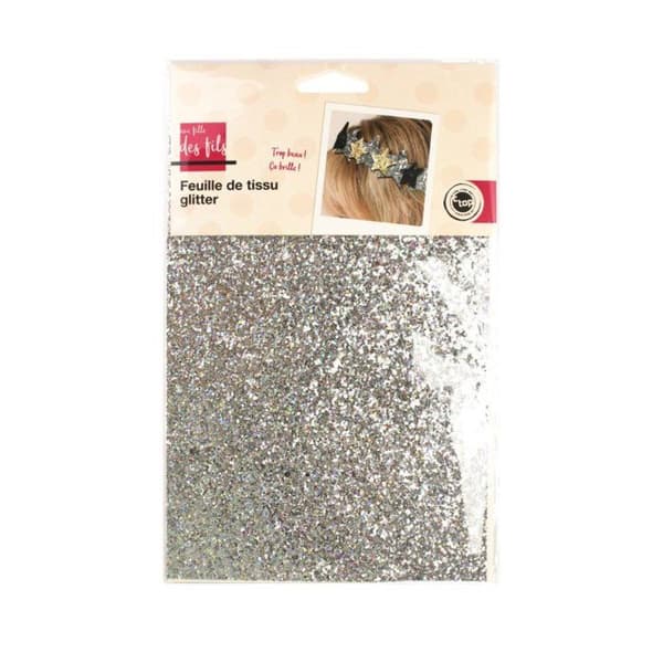 MégaCréa DIY - Glittertyg A5 Silverglitter