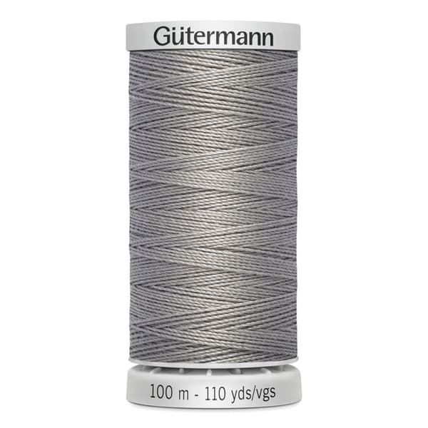 Fil extra stark 100% polyester Gutermann, set med 5 spolar à 100m - Att 40 - grå silver silvergrå