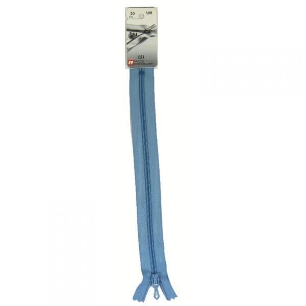 Ej separerbar plastdragkedja, fin (Z51) - 50 cm 508 Himmelsblå
