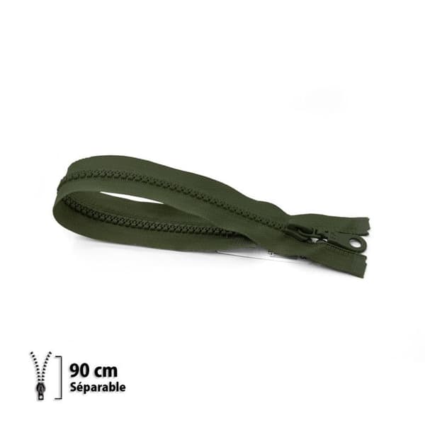 Fermeture éclair Z54 - formad 6mm avtagbar - 90 cm