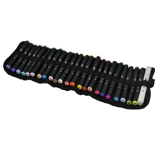 Trousse - GRAPH'IT - Roll & Go - 24 markörer - Opaque - Vattenfast