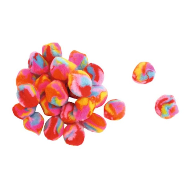 Pompon i flera färger 0,9 till 1,5 cm 45 stycken