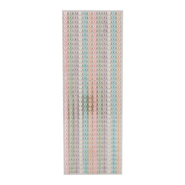 3D-klistermärken - Rund - Pastellfärg - 5 mm diameter - 456 enheter Blandade pastellfärger: rosa, lila,