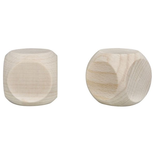 Personliggörbar träkub 4 cm 2 stycken