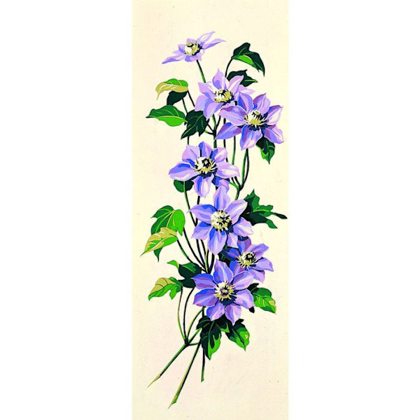 Antik canvas Clematis 25x60cm