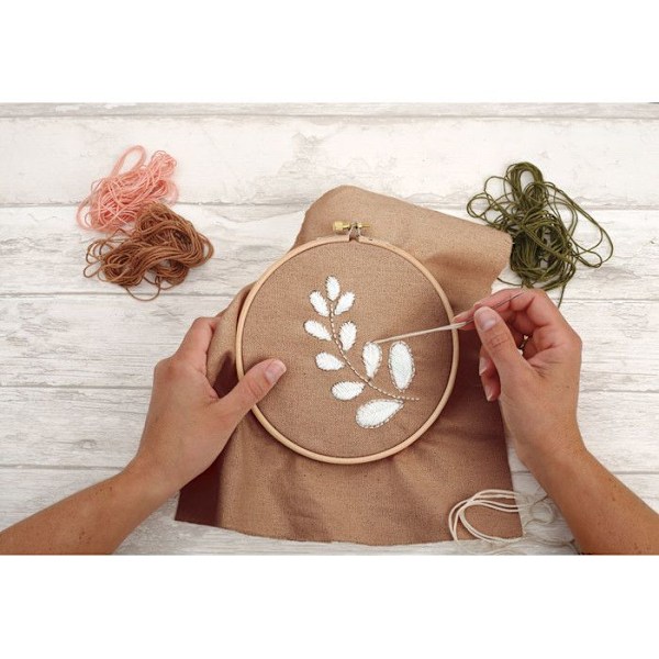 Tyg bomull Ideal broderi Kamel 45 x 60 cm