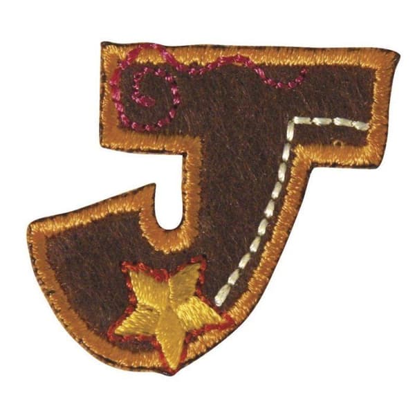 Rayher - Broderat strykmärke Bokstav J 3 cm