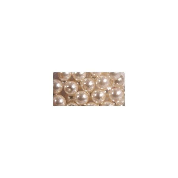 Renaissance Glaspärlor, 6mm förpackning 45st, vit Vit