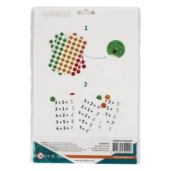 Paket med 576 Uppskattningspappersdekaler - 12 ark 17x22cm - Uppskattningstema - Sodertex - L940016 TU-sortiment
