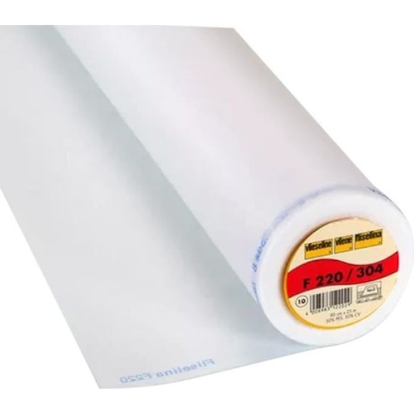 Lätt termofusing - Vliesline F220 - Vit - Per meter Vit