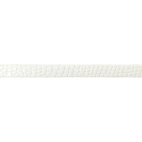 MégaCréa - Armband 6 mm Krokodilstil Vit Vit