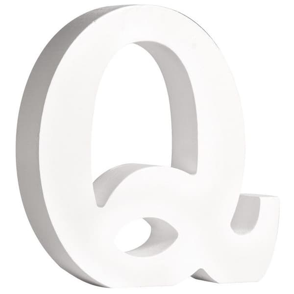 Brev MDF Q, vit, 11cm, tjocklek 2cm