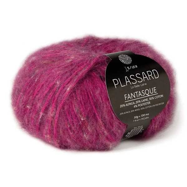 Fluffig ull Fantasque Fuchsia Rosa (34) Fushia rosa