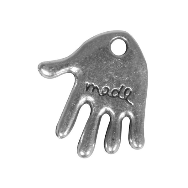 Handgjord metallberlock i silver Silver